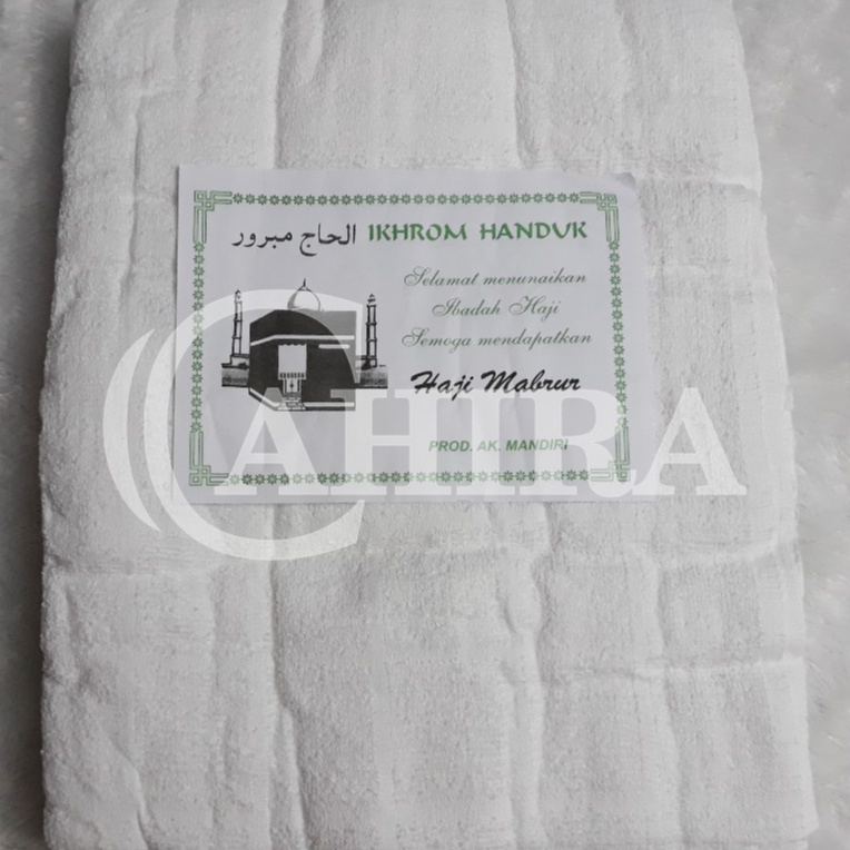 KAIN IHROM DEWASA HANDUK IHRAM PRIA BAHAN HANDUK 1 SET KAIN ATAS DAN BAWAH