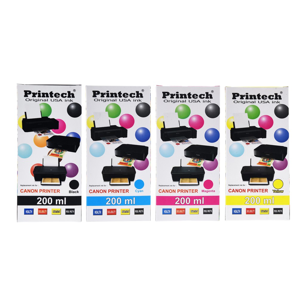 PRINTECH Ink Tinta Printer Canon 1 Set 4 Warna BCMY 200 ML - 01118