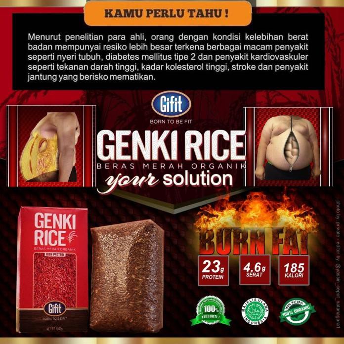 

Beras Merah Organik Genki Rice High Protein