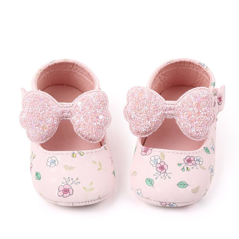 Sepatu Bayi Prewalker Pita Putih Pink - Prewalker Baby Shoes S1103