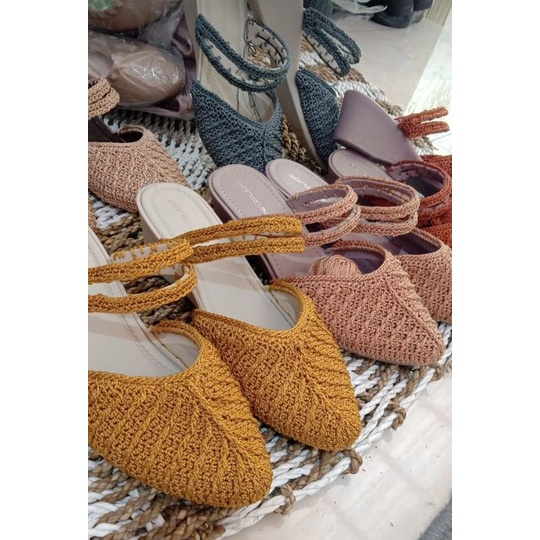 Sandal Rajut Slop /Sepatu Rajut