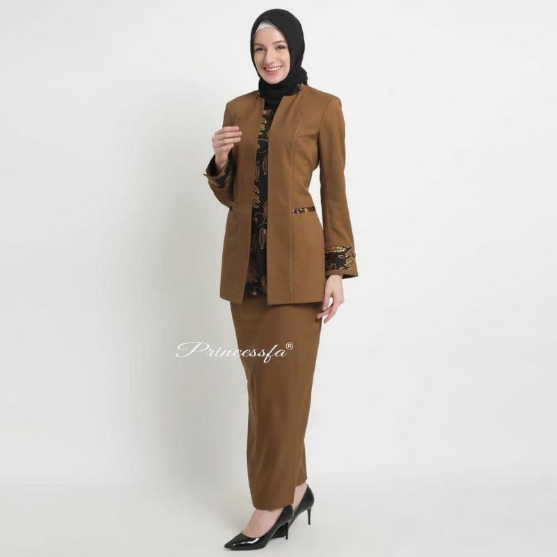blazer princessfa / seragam pemda kombinasi batik variasi rok