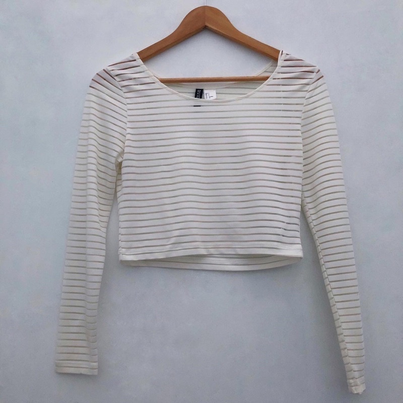 [Preloved] H&M White Crop Top