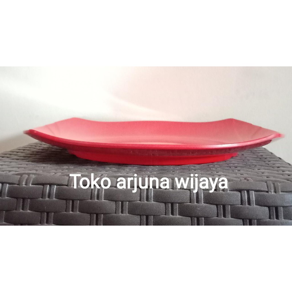 Piring Segi Bunga 10 inch kode PU-1810 Melamine - Harga Satuan (+ Bublewrap &amp; Kardus)