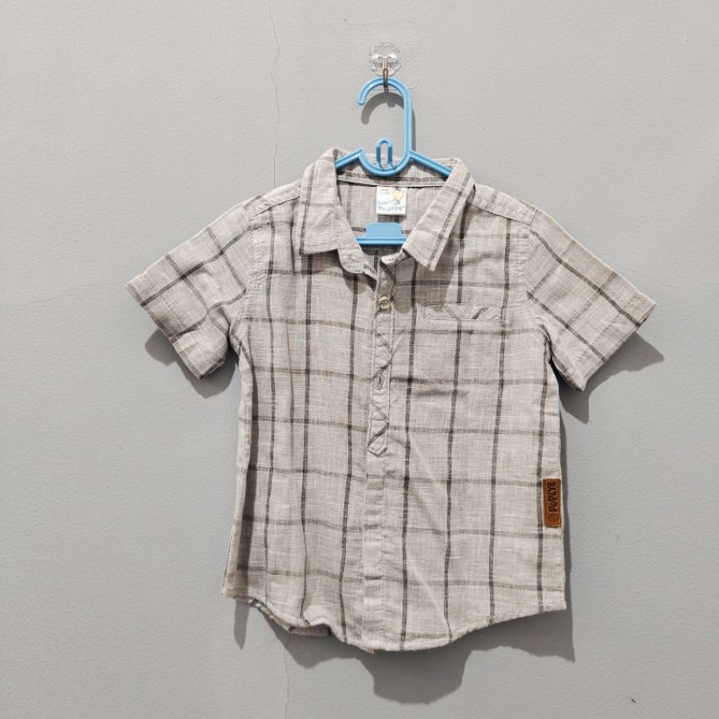 Kemeja anak bayi kotak baby Popeye second preloved second