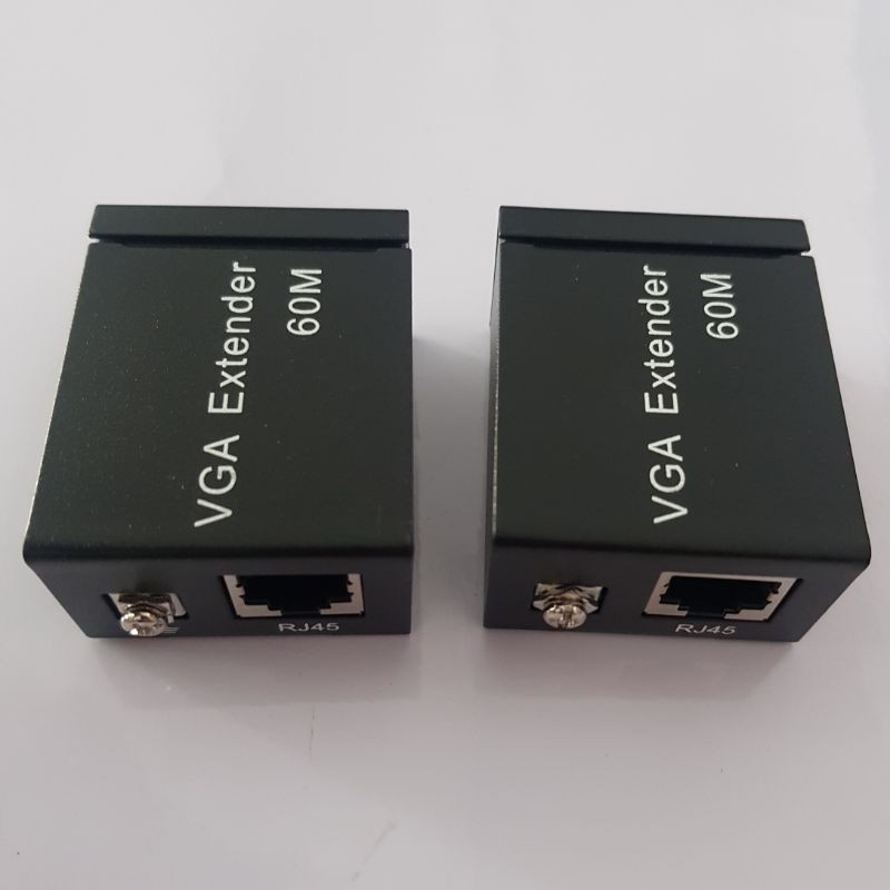 VGA EXTENDER 60M TANPA POWER PAKAI SINGLE UTP CAT 5 CAT 6