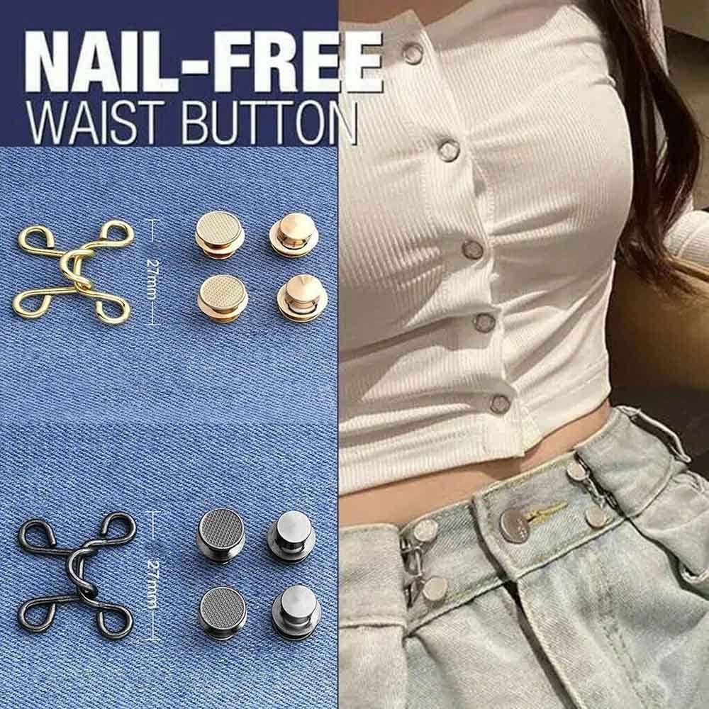 Nail-free Waist Buckle Waist Closing Artifact Slimmer Adjustable Snap Button 27/32MM