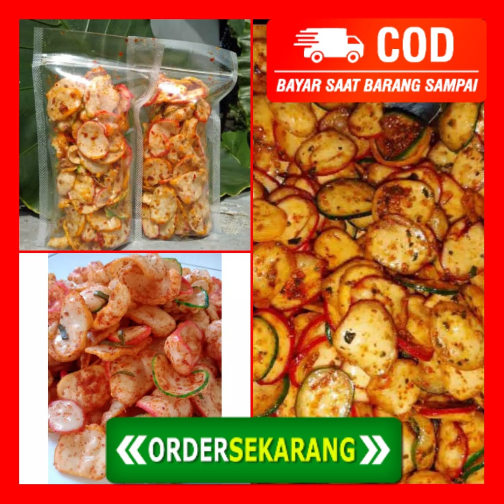 

Kerupuk bantet pedas / kerupuk seblak bantet pedas murah / kerupuk seblak bantet / sebring pedas daun jeruk / kerupuk bantet 50gr murah