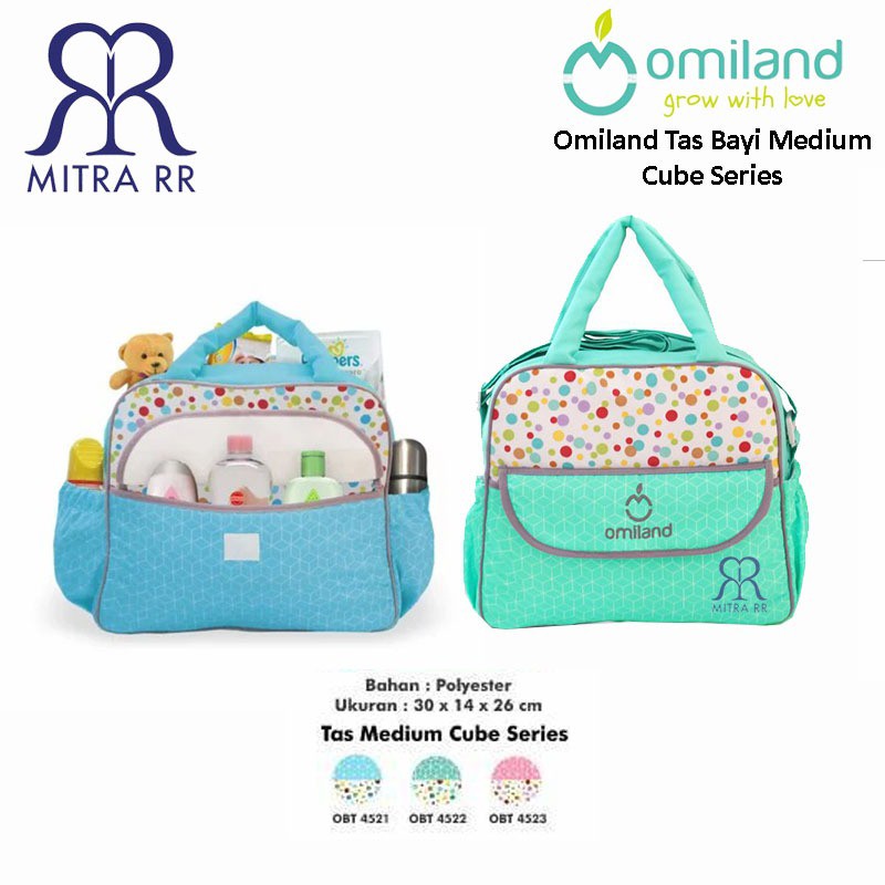 Omiland Tas Bayi Medium Double Saku Samping Cube Series OBT 4521/4522/4523