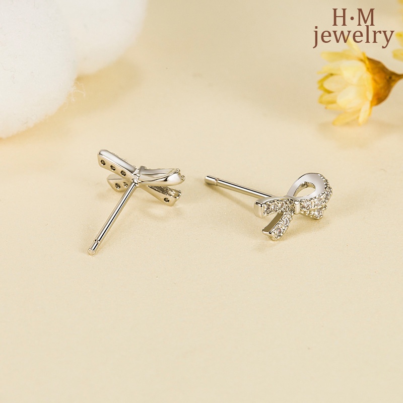 2022 Anting Tusuk Bentuk Hati Aksen Berlian Imitasi Untuk Wanita