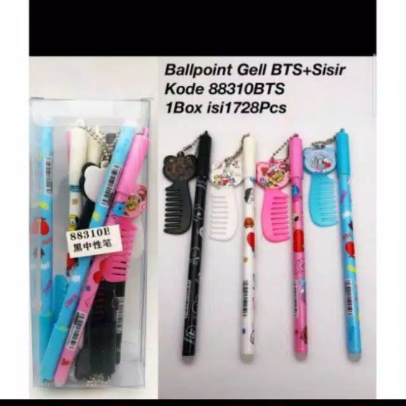 

pulpen bts + sisir isi 12 pcs