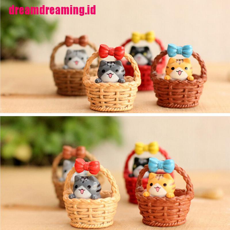 Miniatur Kucing Bahan Resin Untuk Dekorasi Rumah Boneka