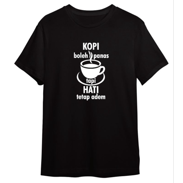 KAOS KATA-KATA VIRAL KEREN 'KOPI' WARNA HITAM