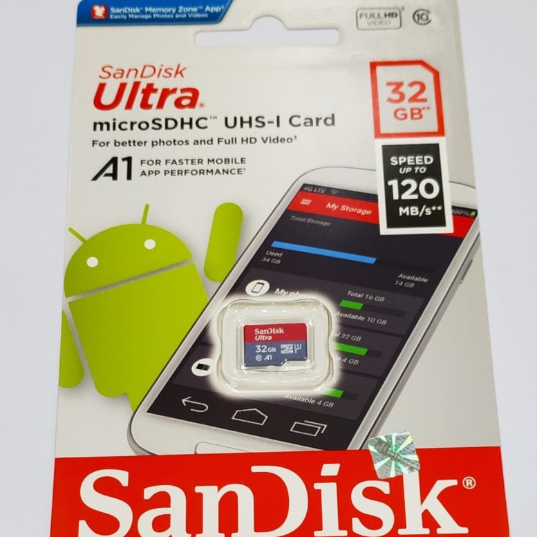 Sandisk Ultra Micro SD UHS-I A1 120MBps (32GB)