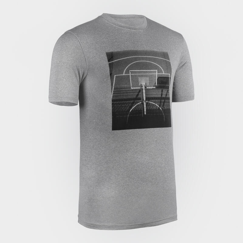 Decathlon TARMAK Men's Basketball T-Shirt TS500 Fast - Grey Photo Board - 8669553