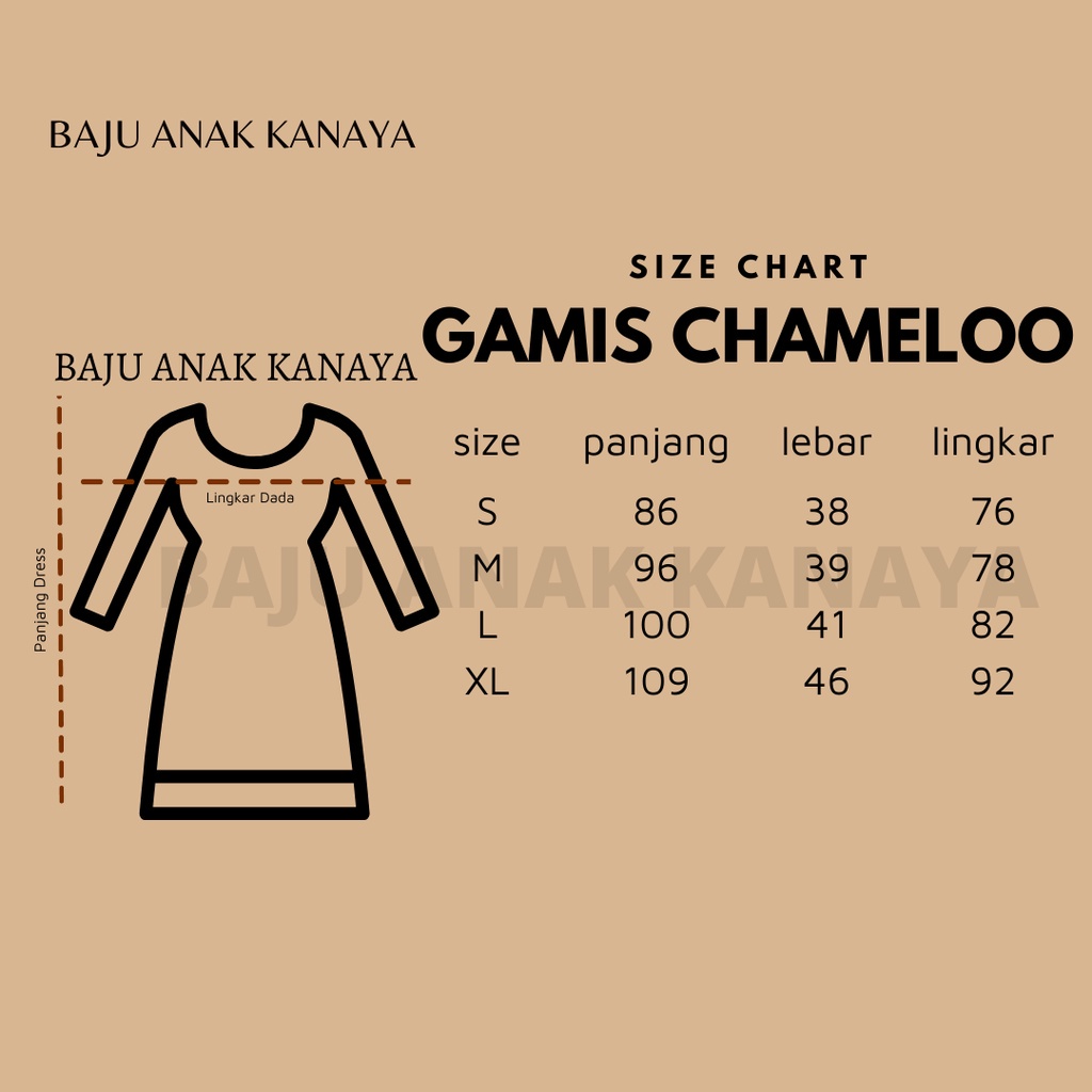 6-10 TH GAMIS ANAK CHAMELOO GAMIS ANAK REMPEL KAOS VERSI 2