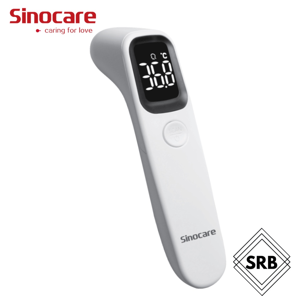 SINOCARE AET-R1D1 -Tanpa Sentuh Dahi-Termometer untuk Dewasa dan Anak-anak, Termometer Digital untuk Demam dengan Alarm dengan Fungsi Memori| thermometer untuk dirumah