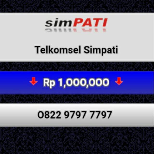 NOMOR CANTIK SIMPATI 0822 97977797