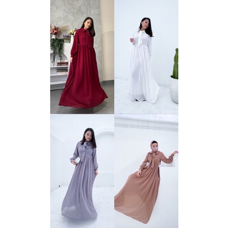 ( VM )- Vanesha Margaretta - 679# Dress Maxi Ceruti Busui Friendly + Furing Dua Lapis