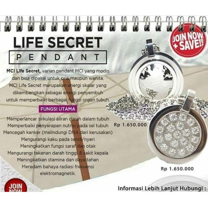 Kalung kesehatan pendant LSW LSM memperlancar darah bioglass biomini