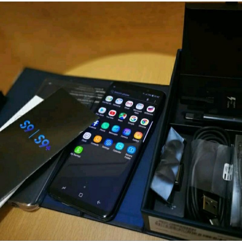 Samsung galaxy S9+ plus 64 Gb Ram 6Gb Full set second mulus HITAM