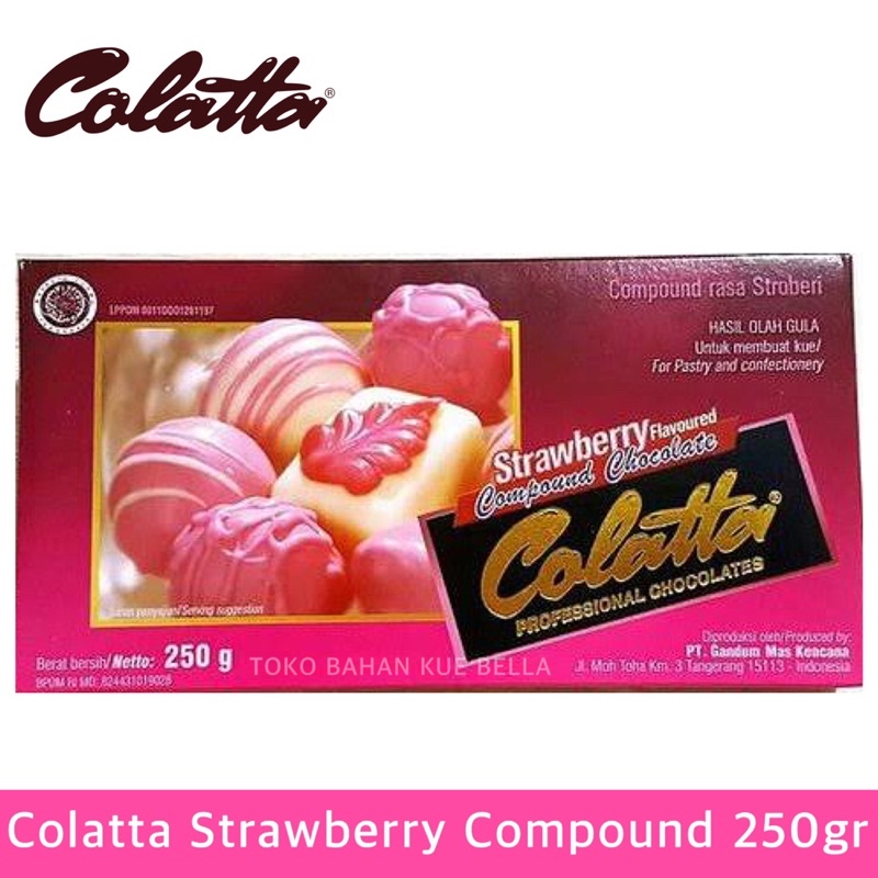 Colatta Coklat Compound STRAWBERRY 250gr