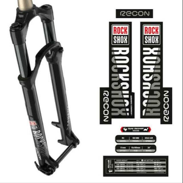 Sticker fork rockshox recon