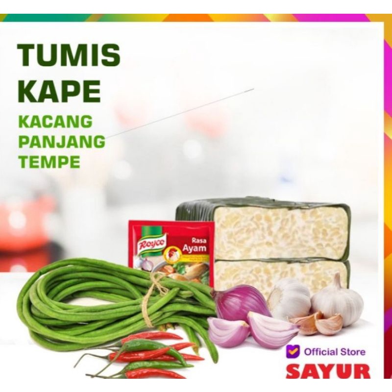 

paket tumis tempe kacang fresh segar
