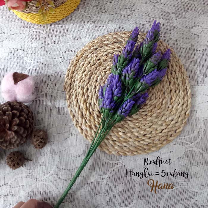 Bunga plastik dekorasi/rumput plastik banan ringbox/ daun plastik-UNGU