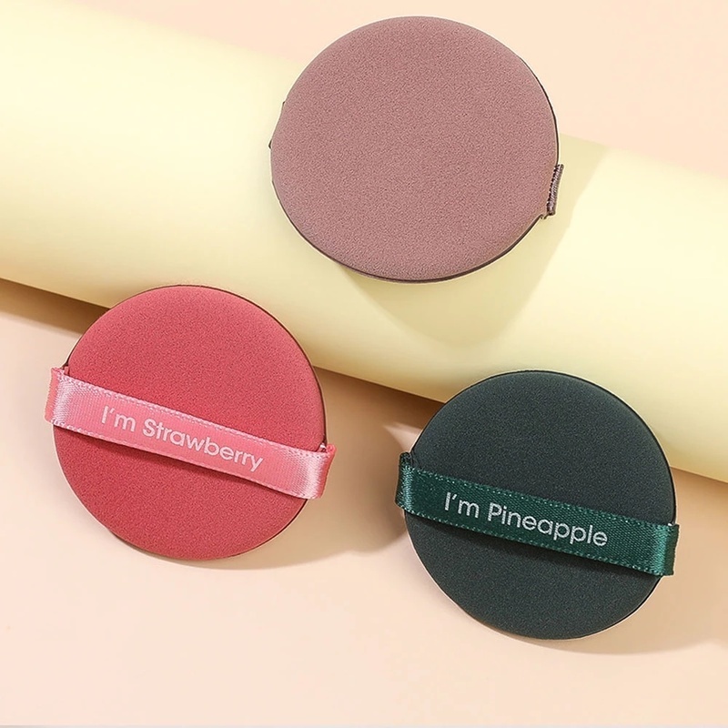 [1Pc Pack Round Shape Soft Makeup Blending Sponges] [Foundation Air Cushion Powder Puff For Applying Liquid, Cream, Loose Powder]