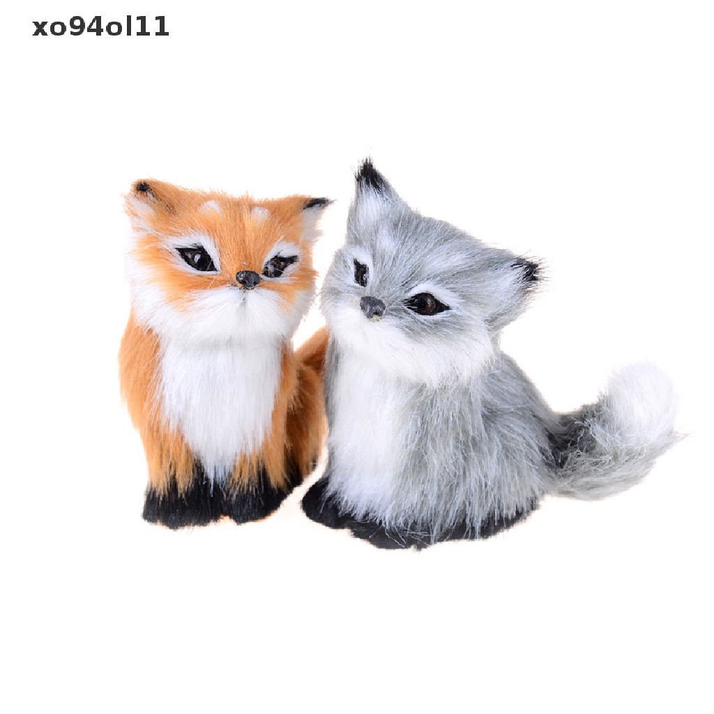 Boneka Rubah Simulasi Bahan polyethylene &amp; furs squatting