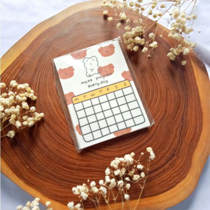 

MEMO BEAR BROWN MONTH, KERTAS , lucu , gambar beruang