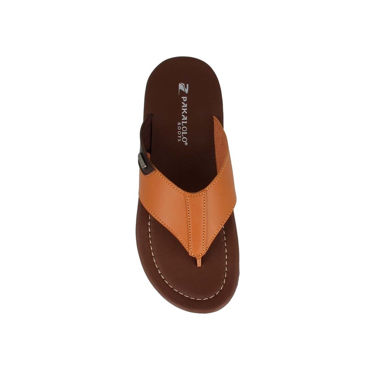 SANDAL JEPIT PAKALOLO PRIA ORIGINAL CASUAL KULIT ASLI COKLAT PB37