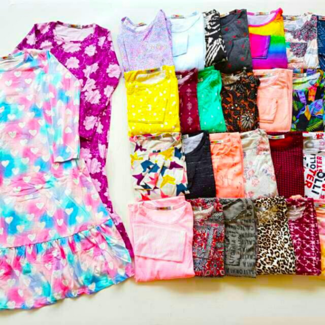 Gamis Chameelo junior bawah rampel size SMLXL fit to 6-12y tahun