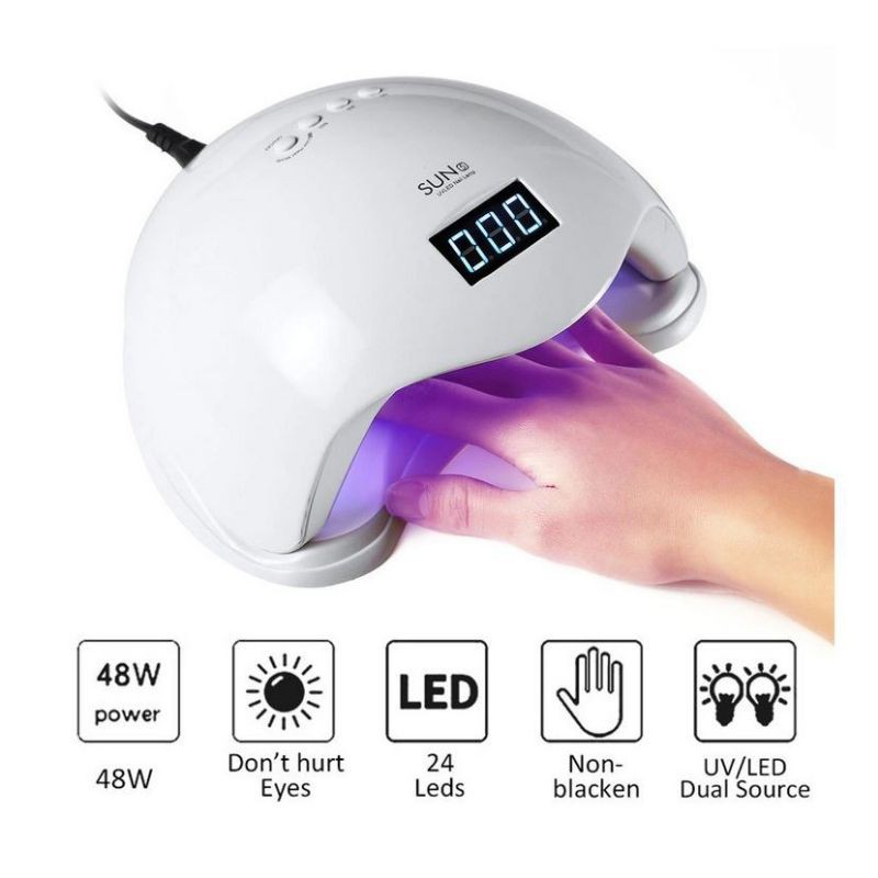 SUN LED 48W PENGERING KUKU GEL NAIL ART MANICURE LAMPU