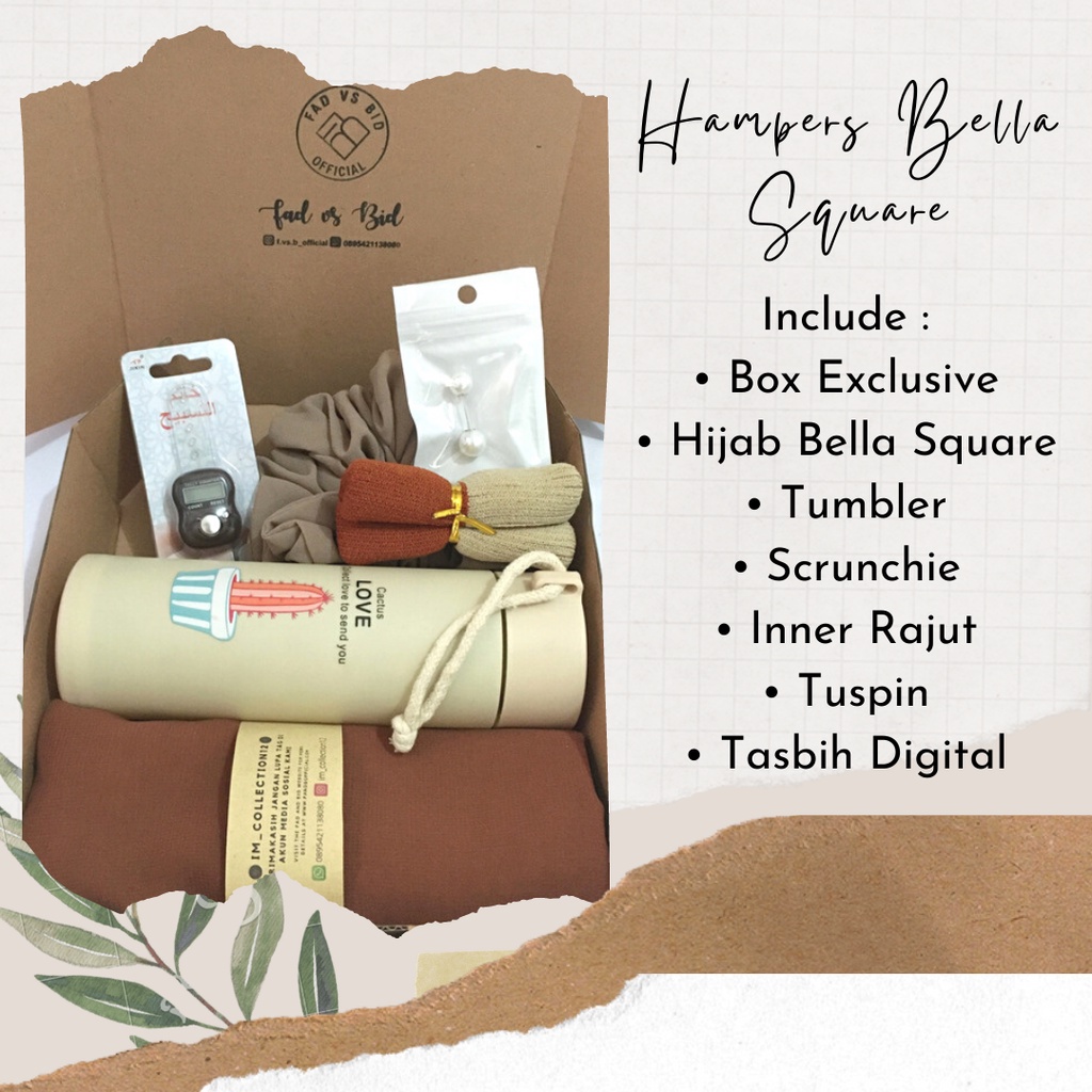 

HAMPERS HIJAB BELLA SQUARE EXCLUSIVE BISA COD