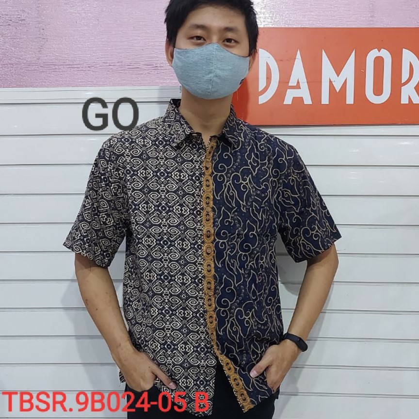 gos DAMOR (CRESSIDA) KEMEJA BATIK LENGAN PENDEK PRIA REGULER Baju Batik Cowok