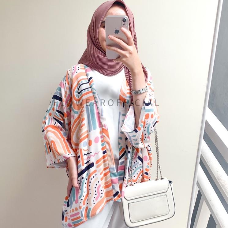 Jangan Ketinggalan order..  FLOWEAR Aora Kimono Outer Cheersful Series | Cardigan Jumbo Wanita
