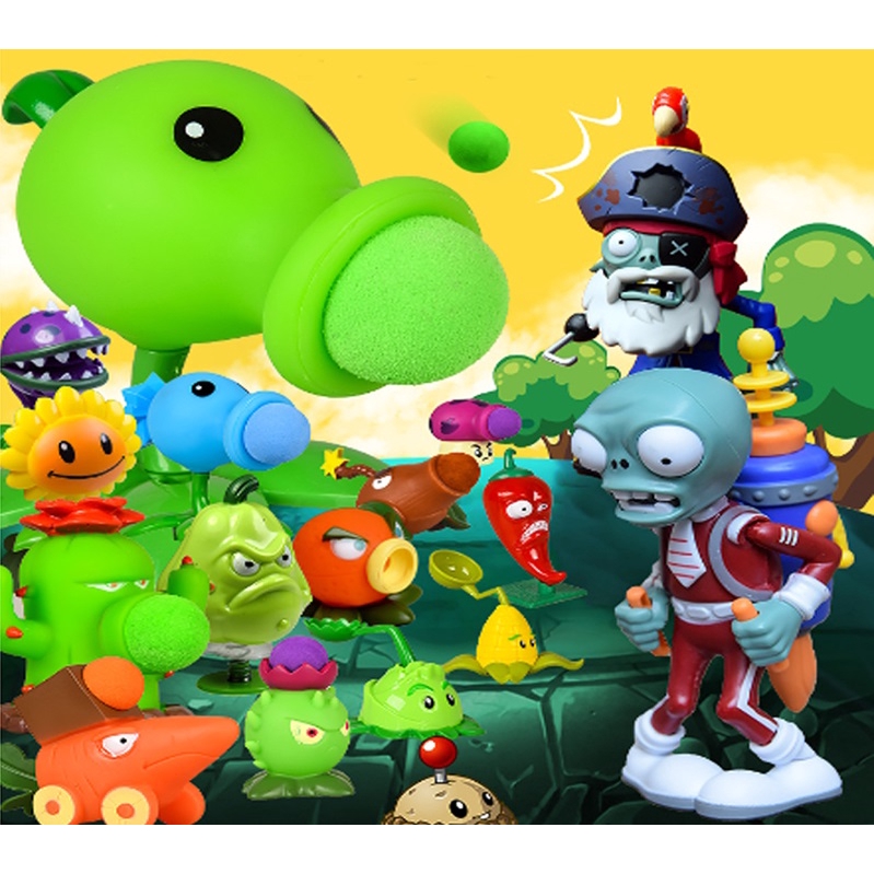 Dsj Plants Vs Zombies Peashooter Pvc Action Figure Model Toy Gifts Children Toy Decompression Shopee Indonesia - pvz roblox id