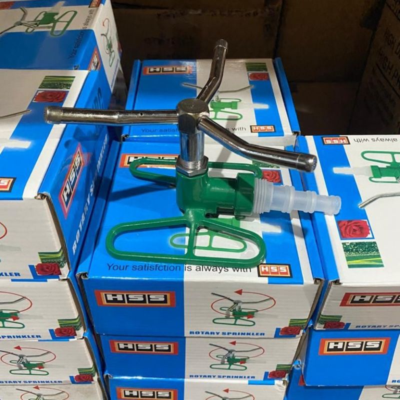 Semprotan Putar Taman Rotary Sprinkler Springkel Springkler 3 Kaki Kran Baling Shower