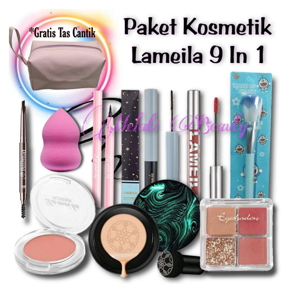 Paket Kosmetik Lameila 9 In 1 Terlaris  Makeup Set Kecantikan Paket Kometik Lengkap