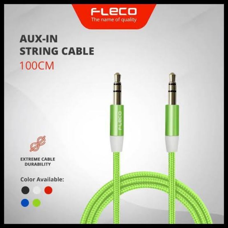 Kabel Aux/ Kabel Audio 1in1 panjang 1 meter Original Fleco