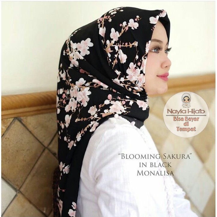 PROMO Hijab Segitiga Instan motif monalisa Kerudung Instan Motif Terlaris Nayla Hijab