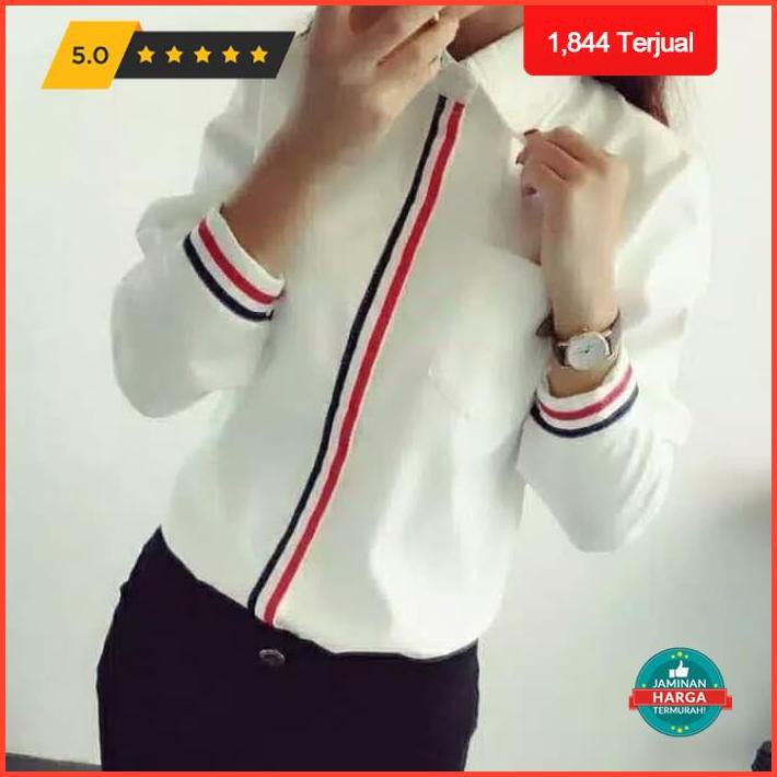 Hem Kemeja Baju Wanita Model Korea Best Seller Limited