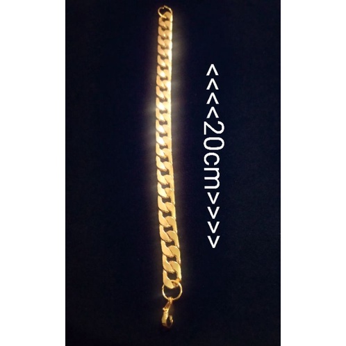 gelang tangan titanium pria wanita model rantai emas----GL06-2