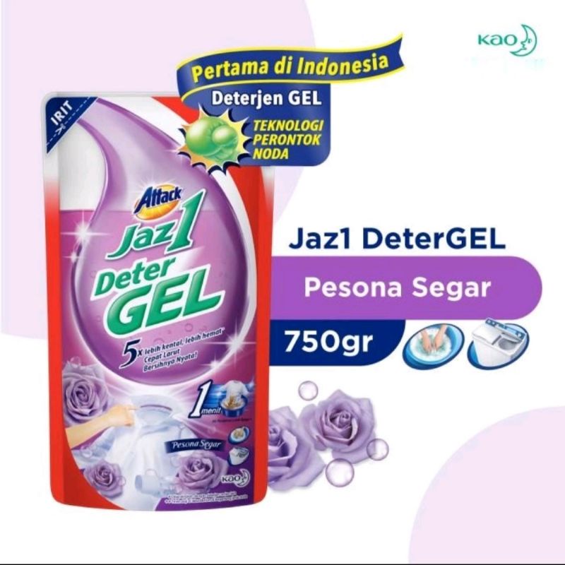 Attack Jaz 1 DeterGel 750gr, jaz1 semerbak cinta, jaz1 pesona segar, Detergent Cair, jaz1 cair, semerbak cinta 750gr, Sabun Cuci Cair, Sabun cuci pakaian cair