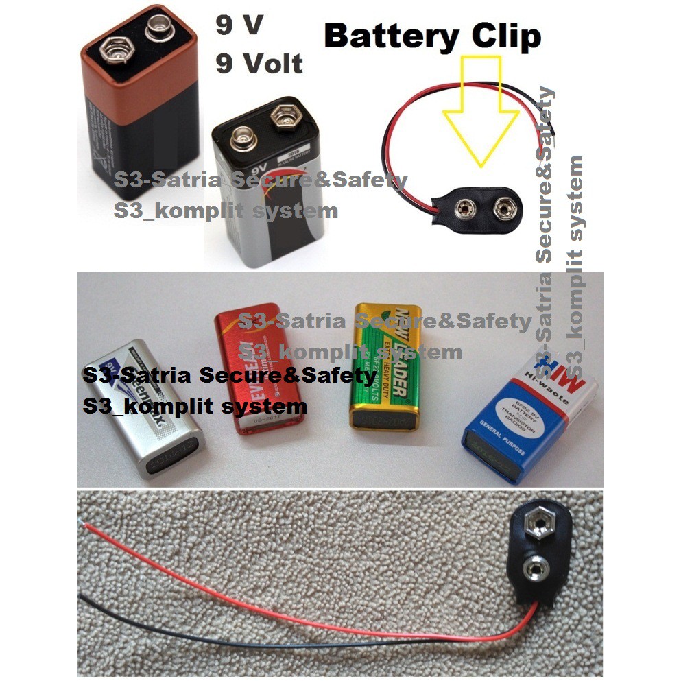 Klip Kancing Baterai 9V Terminal Soket Clip Battery 9 V (9volt)