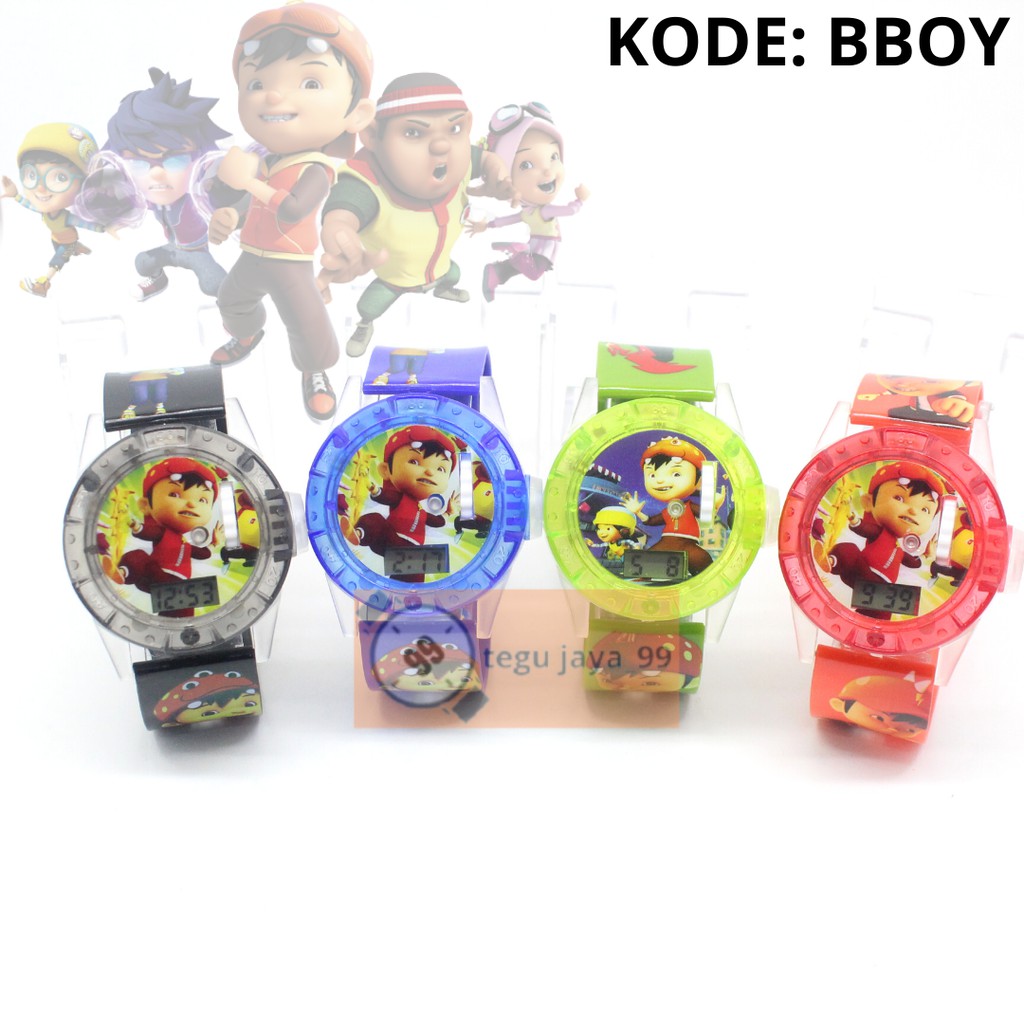 JAM TANGAN FASHION ANAK LAKI LAKI LASER PROYEKTOR DAN MELODI KARAKTER SUPER HERO TG989 GROSIR MURAH