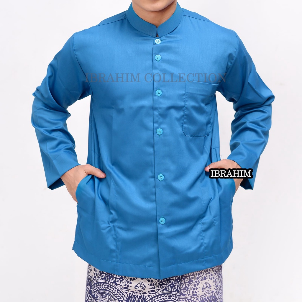 baju koko warna putih/koko pria dewasa/baju putih/lengan panjang/baju koko putih dewasa/katun toyobo