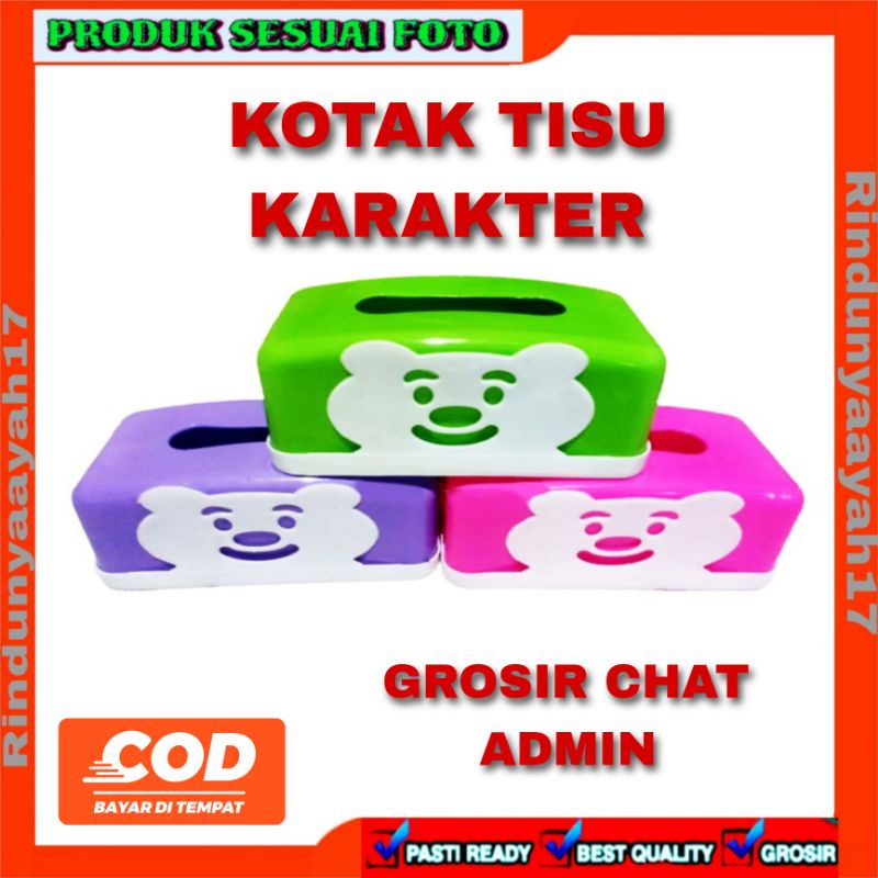 [RA] TEMPAT WADAH KOTAK TISU TISSUE KARAKTER PANDA